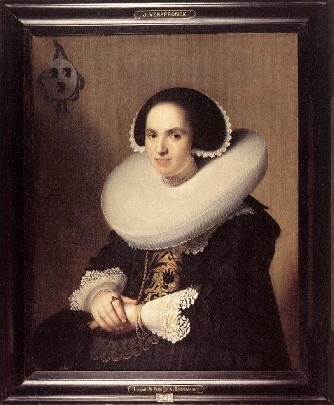 VERSPRONCK, Jan Cornelisz Portrait of Willemina van Braeckel er France oil painting art